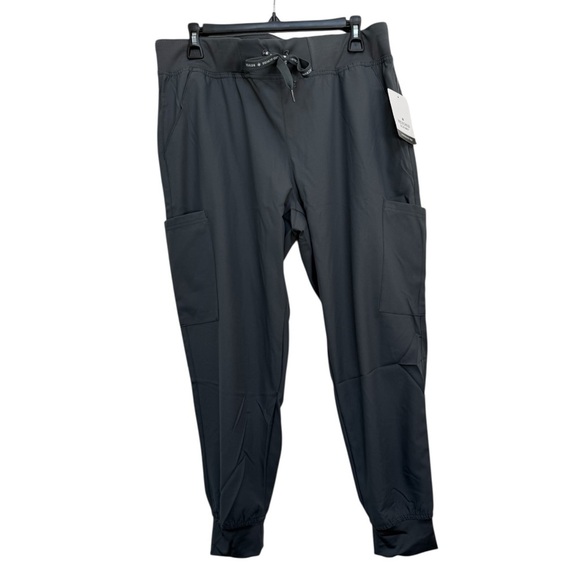 Beyond Scrubs Pewter Jogger Scrub Pants Pull-On Elastic Waistband –NWT –… - Picture 2 of 6